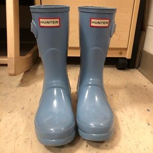 Short Glossy Hunter rain boots
